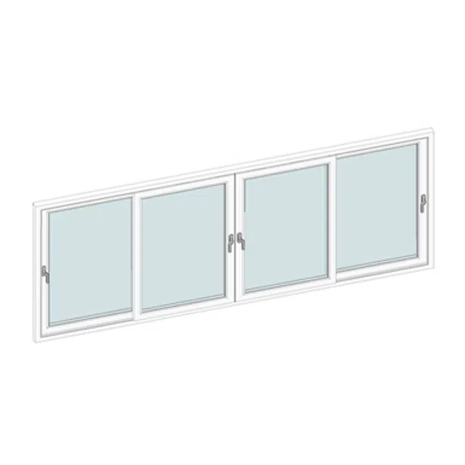 STRUGAL ÓMICRON PVC Sliding Window (Four-Leaf)