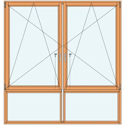 Image for FDV13 | Set of two single windows with tilt and turn with two stills (glazed or not)