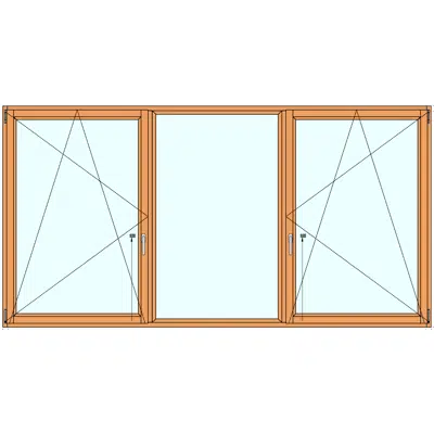 Image for FDV13 | Ensemble composé de 2 fenêtres 1 vantail avec OB et 1 fenêtre fixe centrale
