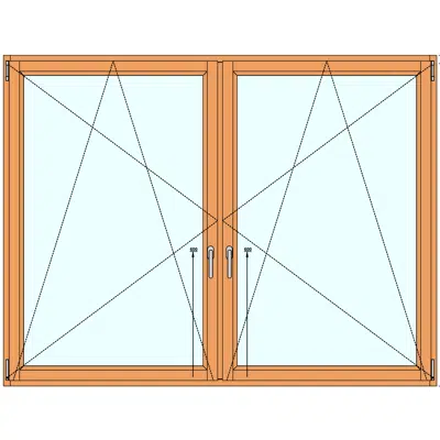 Зображення для FDV13 | Set of two single windows with tilt and turn