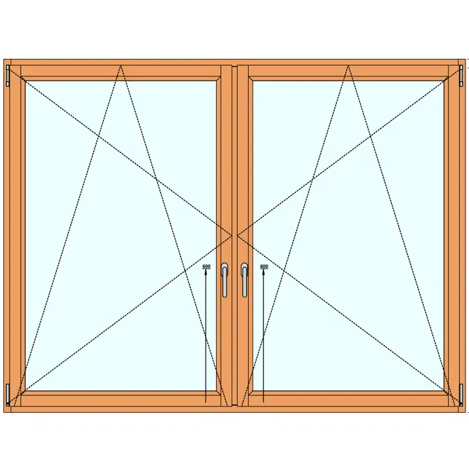 FDV13 | Set of two single windows with tilt and turn