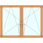fdv13 | ensemble composé de 2 fenêtres 1 vantail avec ob