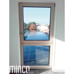 fdv13 | fenêtre ouvrant à la française 1 vantail, avec oscillo-battant, sur allège vitrée ou panneau plein