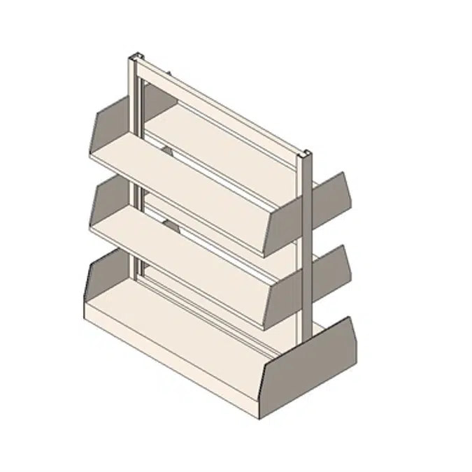 Shelving Unit with Bin Dividers, Closed Adder, 8 shelves, 36 x 24