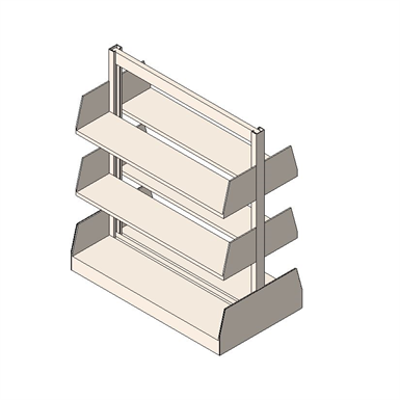 Image for Static Cantilever Shelving Double Face Plain