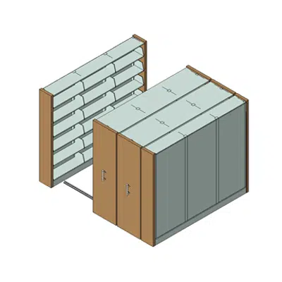 Image for High Density Mobile Cantilever Shelving System Recessed Rail