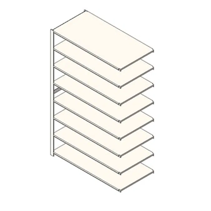 Static 4 Post Shelving Adder Open Uprights