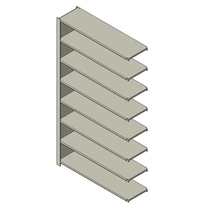 Static 4 Post Shelving Adder Closed Uprights