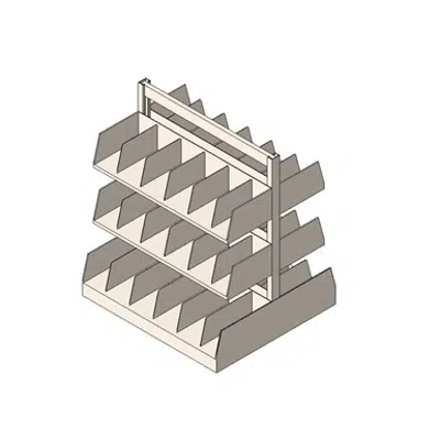 Image for Static Cantilever Shelving Double Face Divided