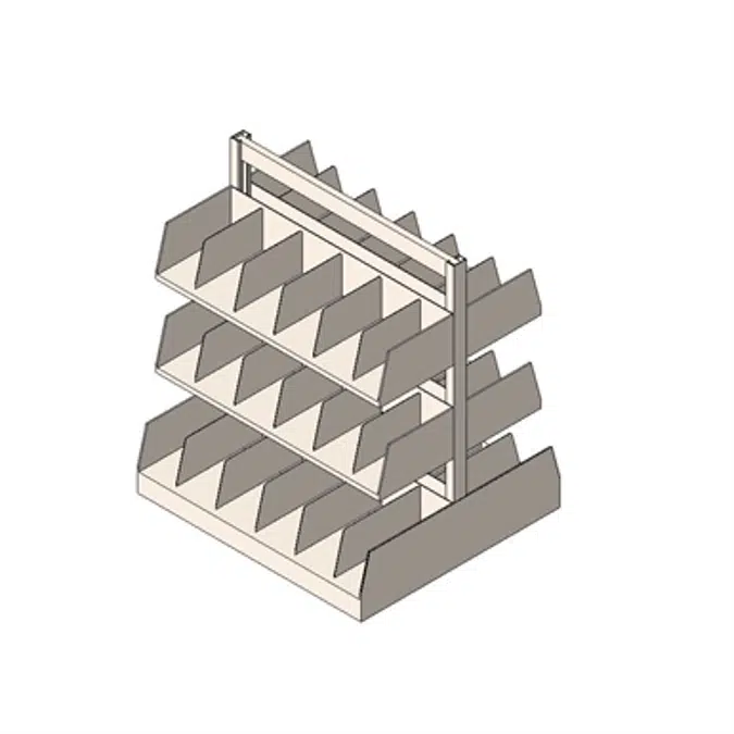 Static Cantilever Shelving Double Face Divided