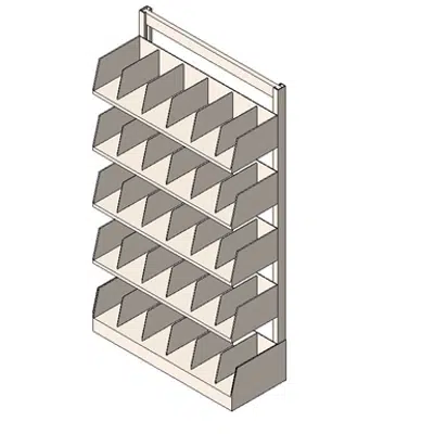 Static Cantilever Shelving Single Face Divided图像