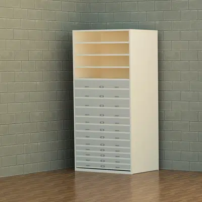 Image for 4-Post FreeSpan™ Shelving with Nantucket Drawers and Trays