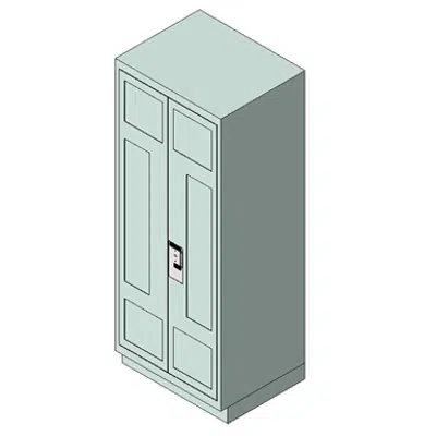 Personal Storage Locker Full Double Door Simplified Mesh图像