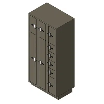 Image for Evidence Storage Locker Pass-Thru 10 Openings Mesh Rear Door