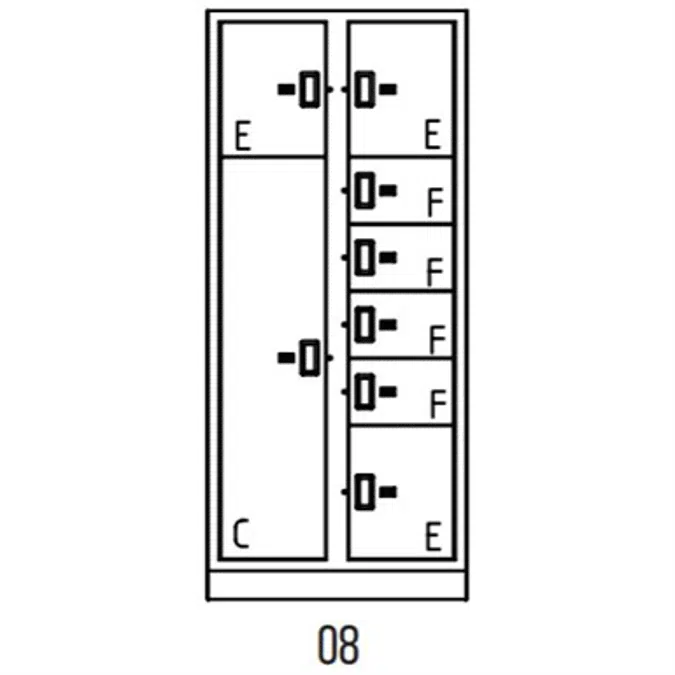 Evidence Storage Locker Non-Pass-Thru 8 Openings