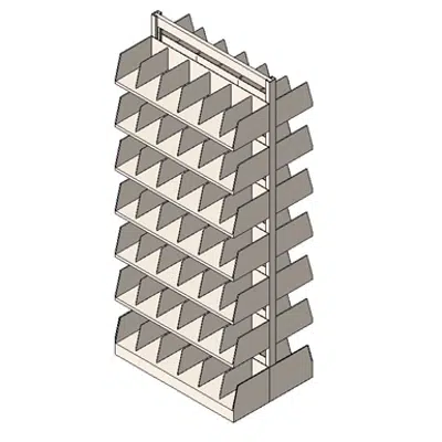 Image for Static Cantilever Shelving Double Face Divided