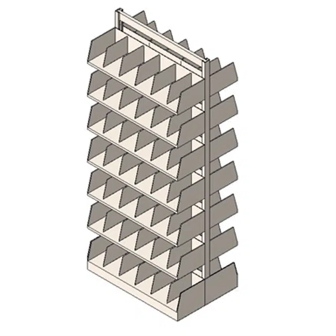 Static Cantilever Shelving Double Face Divided