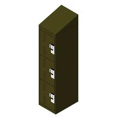 Personal Storage Locker 3 Tier Single Door Slope Top图像