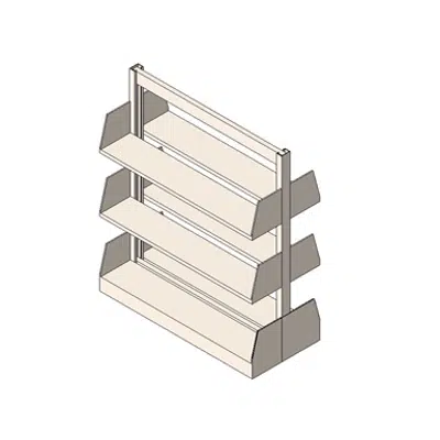 kuva kohteelle Static Cantilever Shelving Double Face Plain