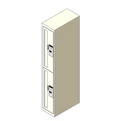 Personal Storage Locker 2 Tier Single Door Simplified Mesh图像