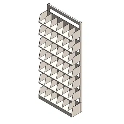 bilde for Static Cantilever Shelving Single Face Divided