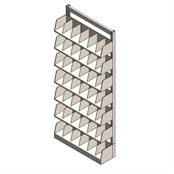 Static Cantilever Shelving Single Face Divided