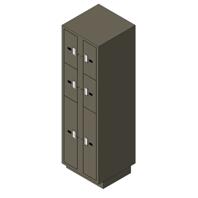 Image for Evidence Storage Locker Pass-Thru 6 Openings Multi Rear Door