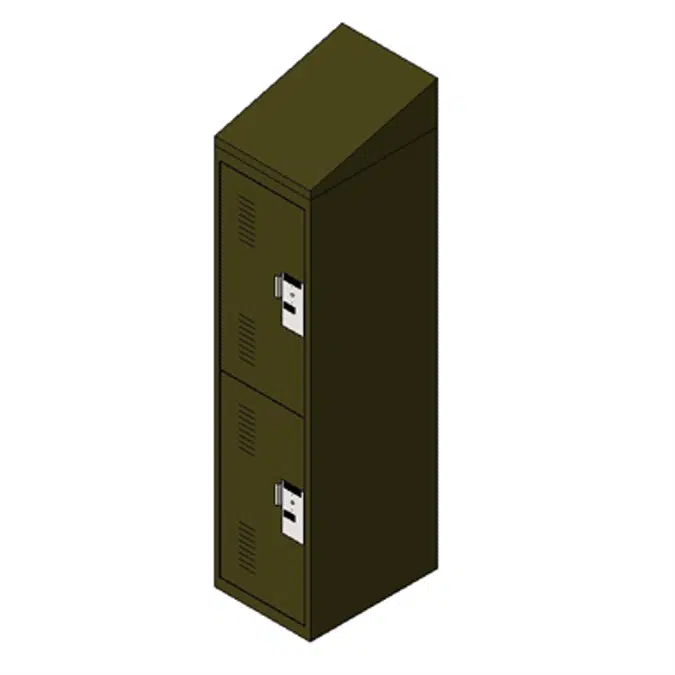 Levendig bron donor BIM-objecten – gratis downloaden! Personal Storage Locker 2 Tier Single  Door Slope Top | BIMobject