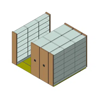 High Density Mobile 4 Post Shelving System Surface Rail图像