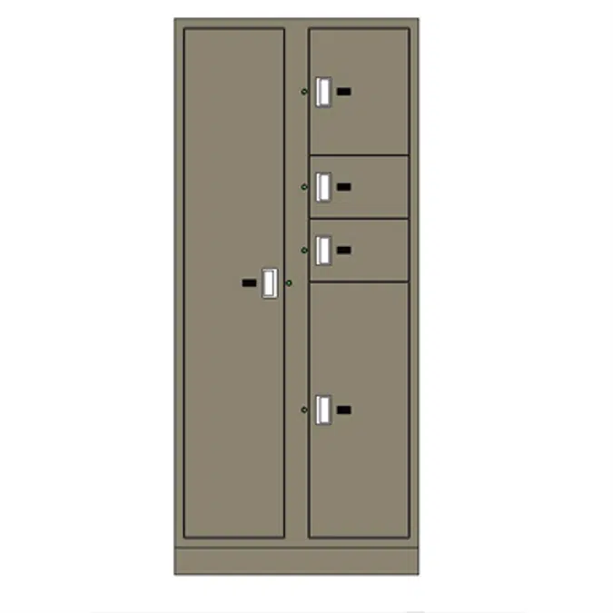 Objetos BIM - ¡Descarga gratis! Evidence Storage Locker 5 Openings ...