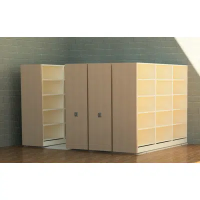 Image for 4-Post FreeSpan™ Shelving on Standard Mobile with Surface Rail