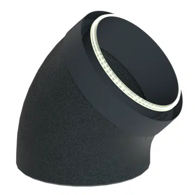 billede til DucoFlex insulated 45° bend with integrated coupler D200