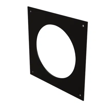 afbeelding voor 6" Wall Plate Black Plastic DN160