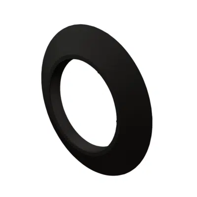 Bild für 4" Concentric Wall Plate Black Rubber