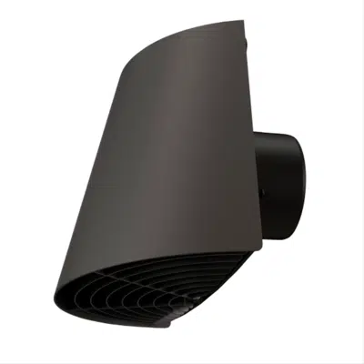 Image for Ubbink Contego Wall Terminal 125mm Black and Grey