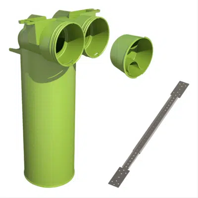 Image for Air Excellent 2x AE34C Valve Adaptor 125mm 90° with mounting strip