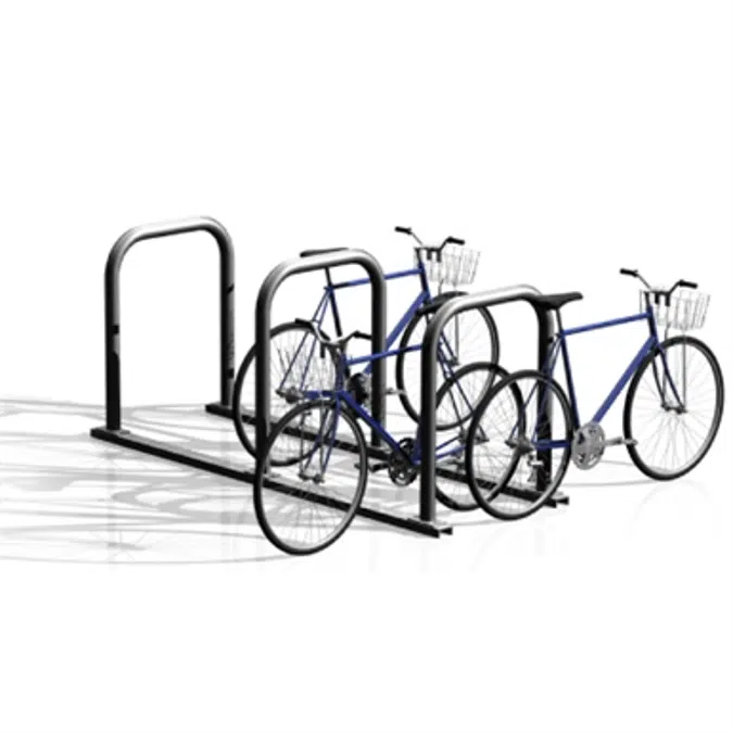 BIM objects - Free download! Inverted U Hoop Runner Bike Racks HR220 ...