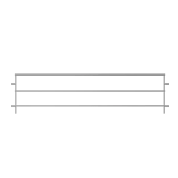 BIM objects - Free download! Balustrades two rails on low wall | BIMobject