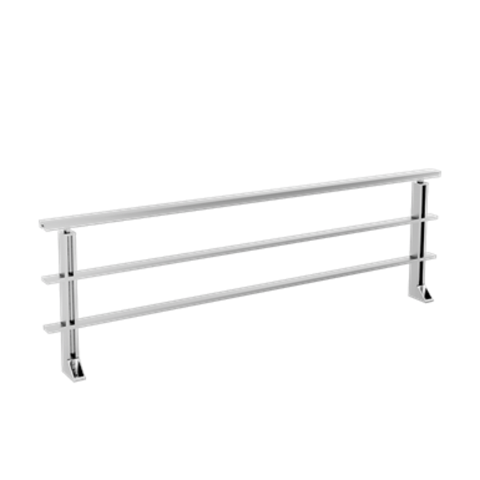 BIM objects - Free download! Balustrades two rails on low wall | BIMobject