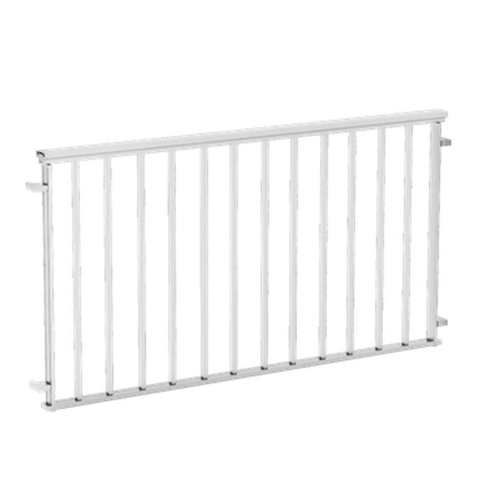 BIM objects - Free download! Balustrades with bars under handrail ...