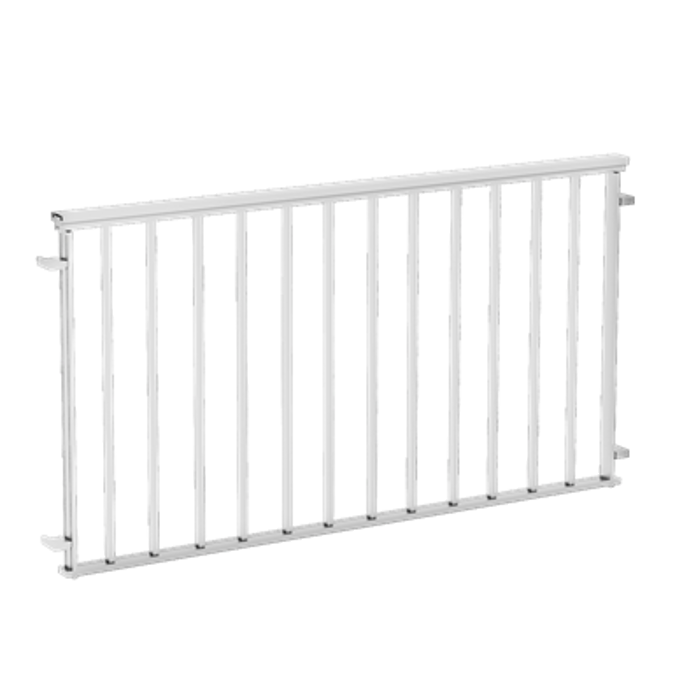 BIM objects - Free download! Balustrades with bars under handrail ...