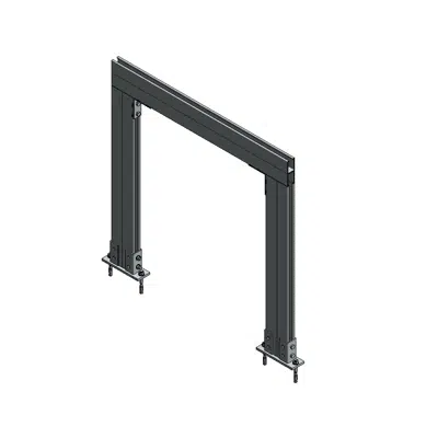 Floor mounted U Frame FUS 62 D SFL 124 x 150 HEX BOLT FAF 4 için görüntü