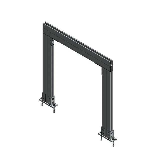 Floor mounted U Frame FUS 62 D SFL 124 x 150 HEX BOLT FAF 4