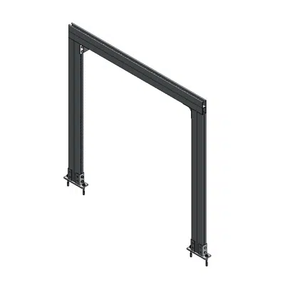 Floor mounted U Frame FUS 62 D SFL 124 x 150 HEX BOLT WK 100 için görüntü