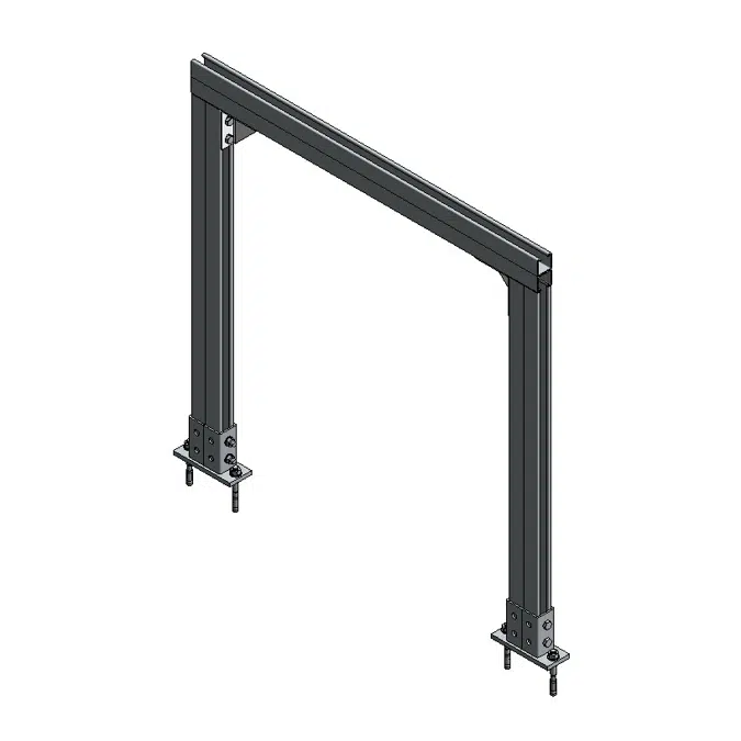 Floor mounted U Frame FUS 41 D SFL 82 x 110 HEX BOLT WK 100