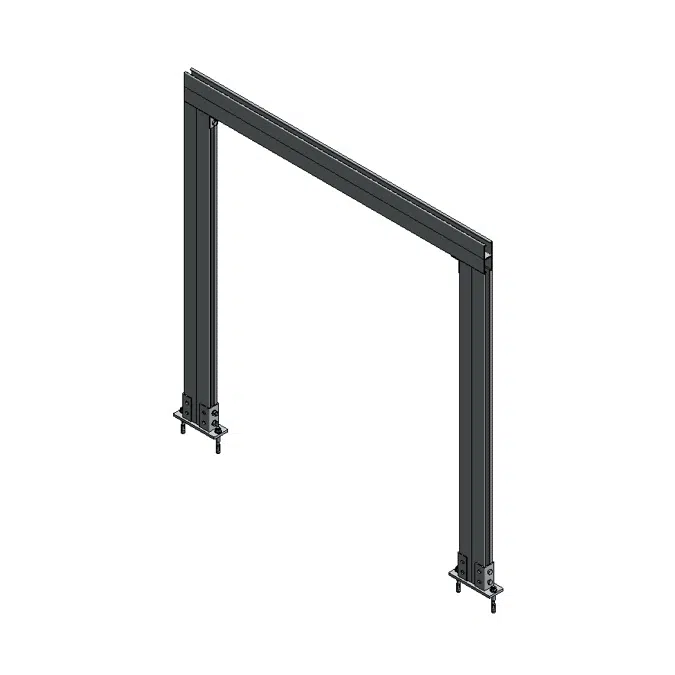 Floor mounted U Frame FUS 62 D SFL 124 x 150 HEX BOLT FAF 2