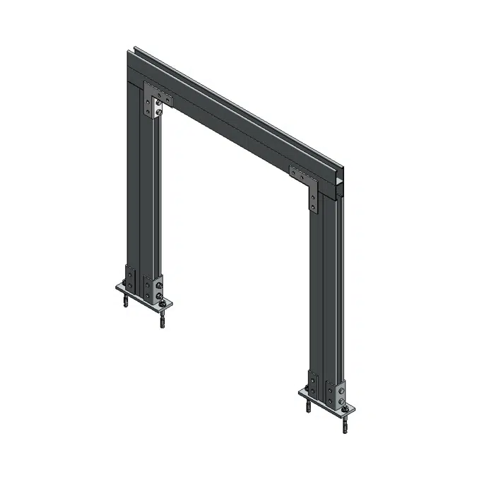 Floor mounted U Frame FUS 62 D SFL 124 x 150 HEX BOLT UWS