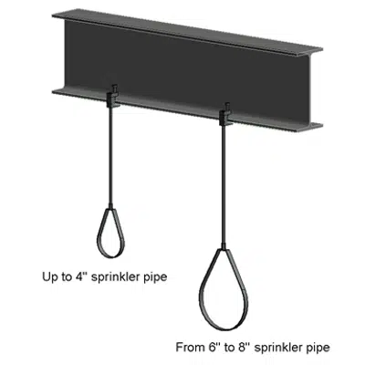 Imagem para Steel beam mounted sprinkler hanger assembly}