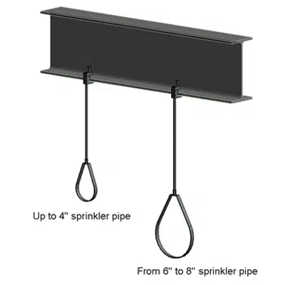 afbeelding voor Steel beam mounted sprinkler hanger assembly