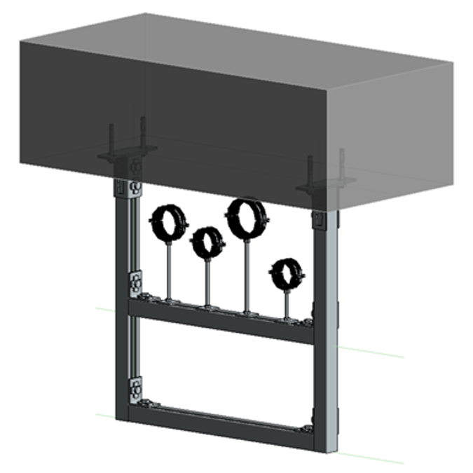 BIM objects Free download! Slab mounted HVAC hanger assembly 2xHc